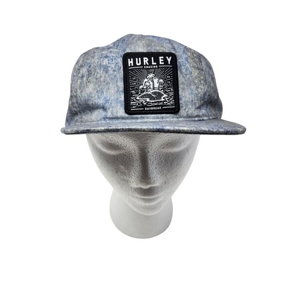 Hurley Beach Gray Mineral Wash Lightweight Classic Cap Snapback Hat - Picture 1 of 8
